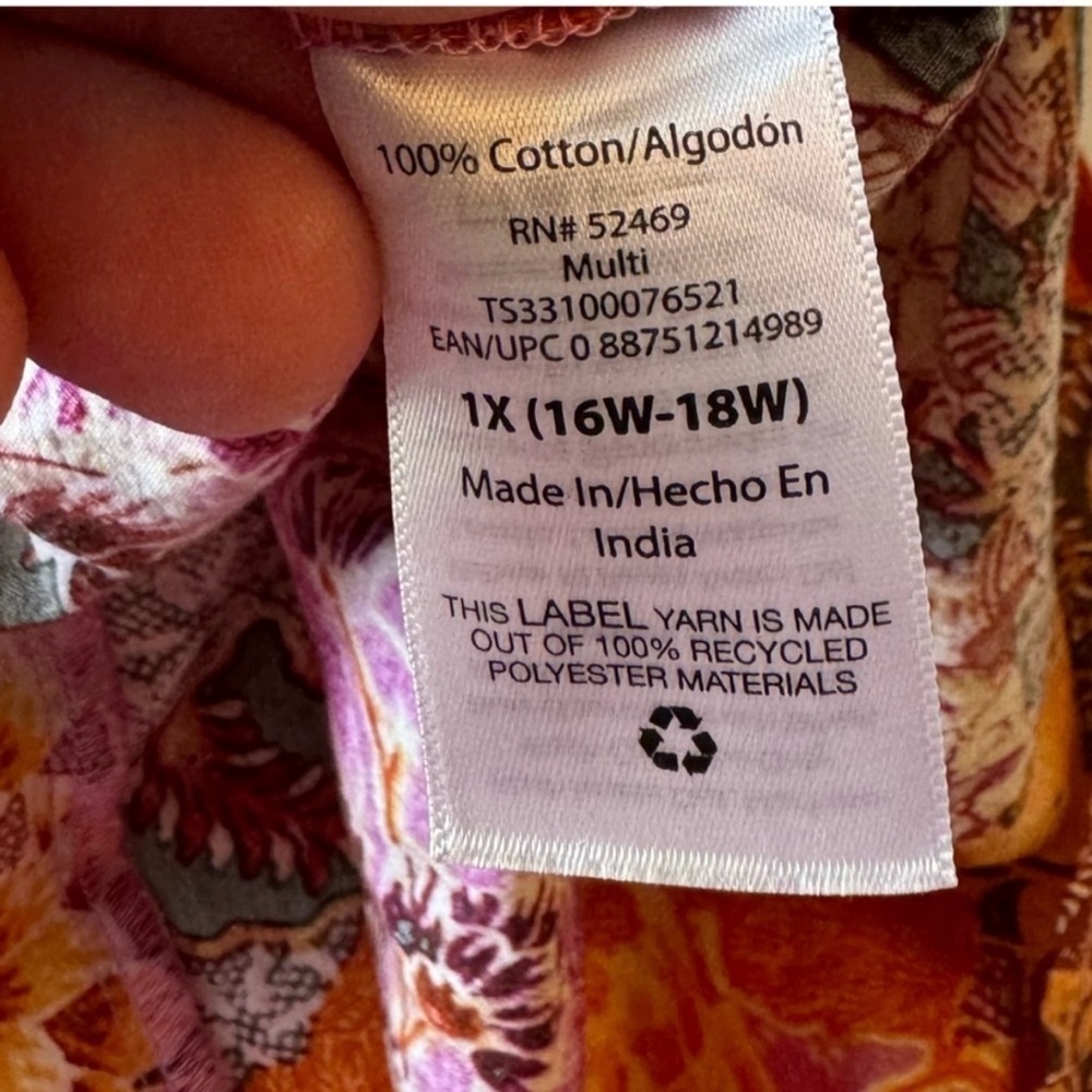 Terra & Sky Floral Blouse - Picture 4 of 4